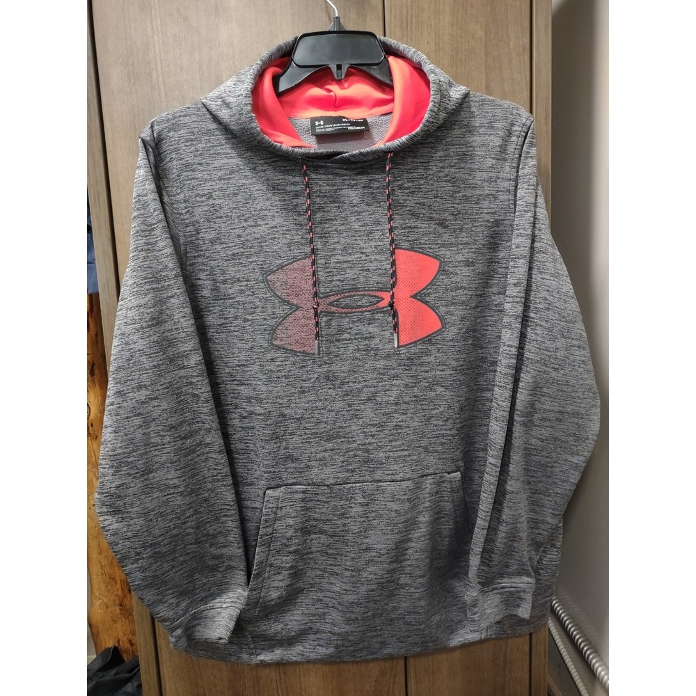 Under Armour Hoodie Pullover Loose ColdGear Athletic Heather Gray XL